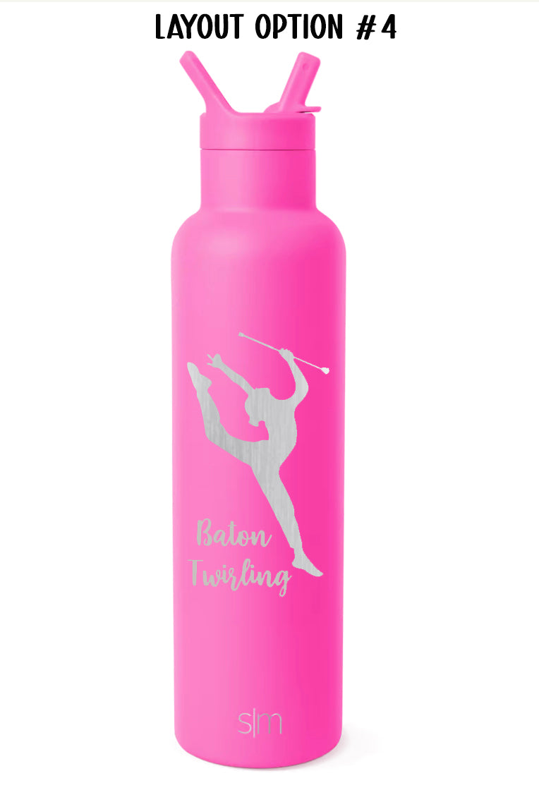 Twirltastix Custom 24 oz tumbler, hot pink Simply Modern