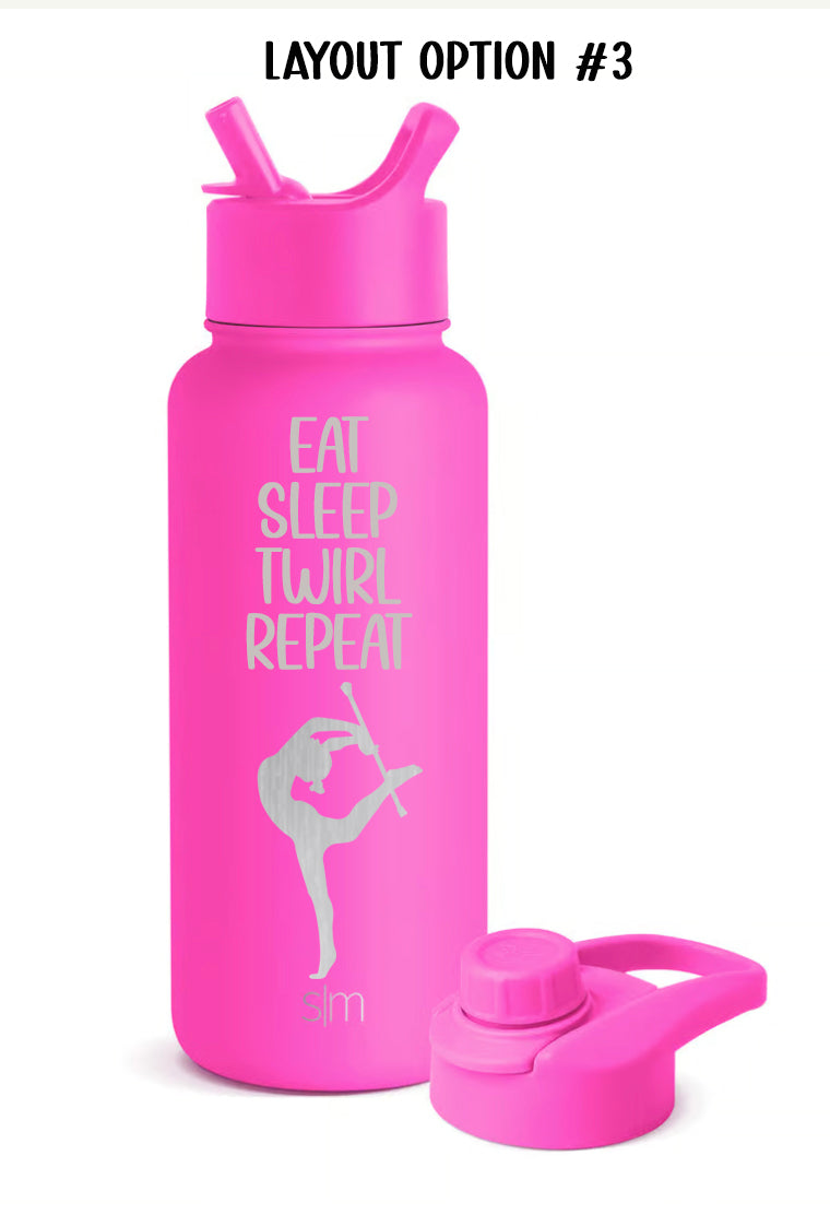 Twirltastix Custom 34 oz tumbler, hot pink Simply Modern
