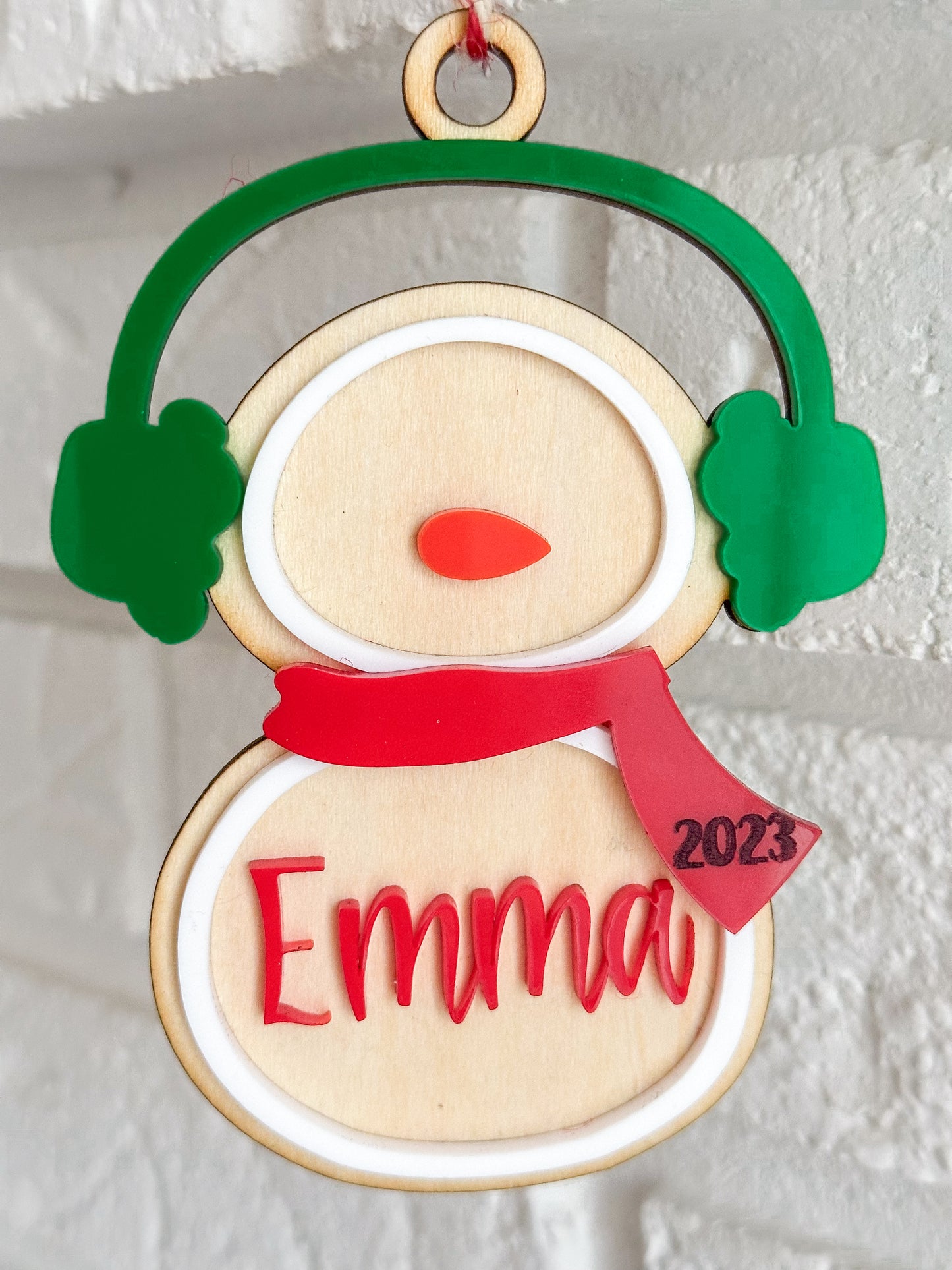 Personalized Snowman Ornament