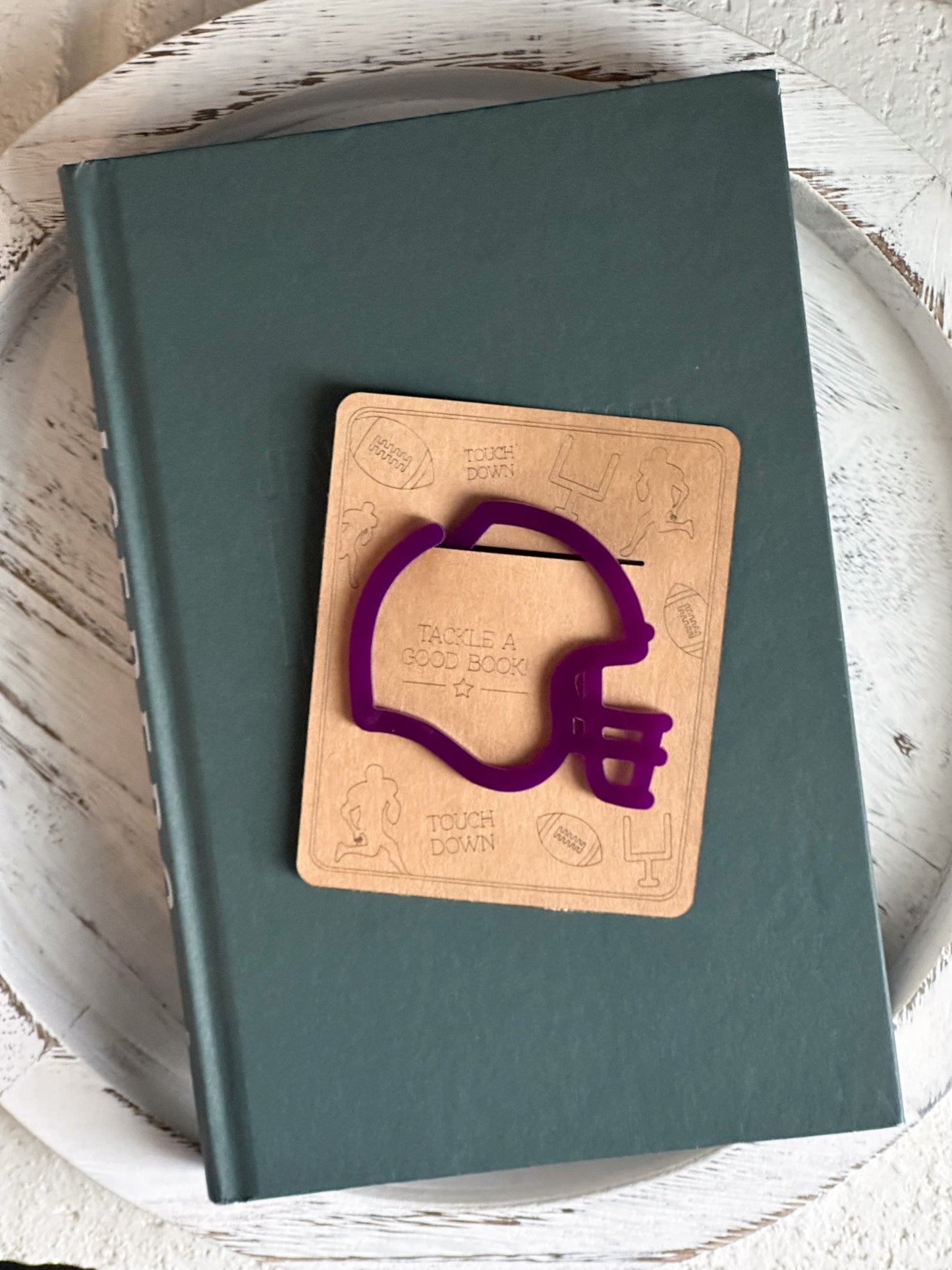 Football Helmet Acrylic Bookmark