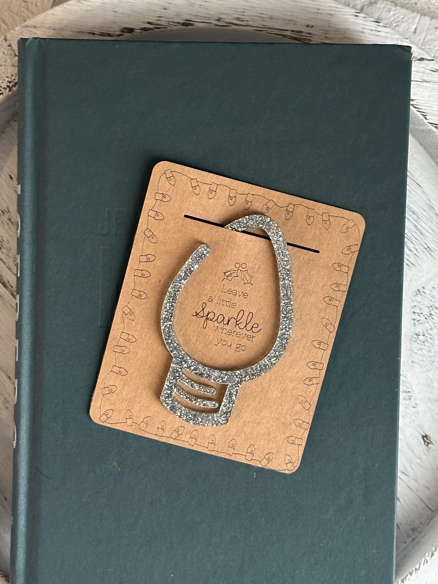 Christmas Lightbulb Acrylic Bookmark