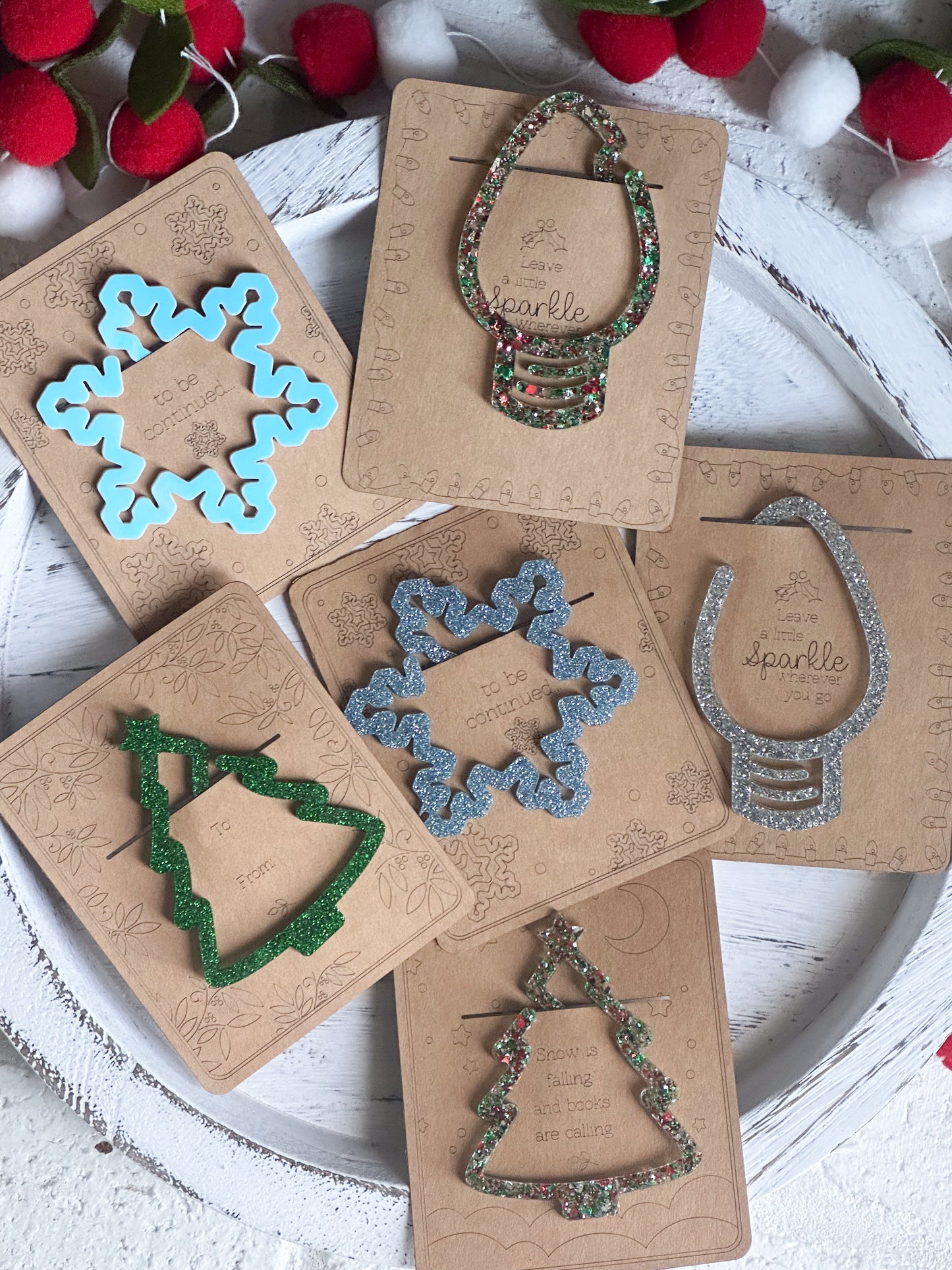 Christmas Lightbulb Acrylic Bookmark