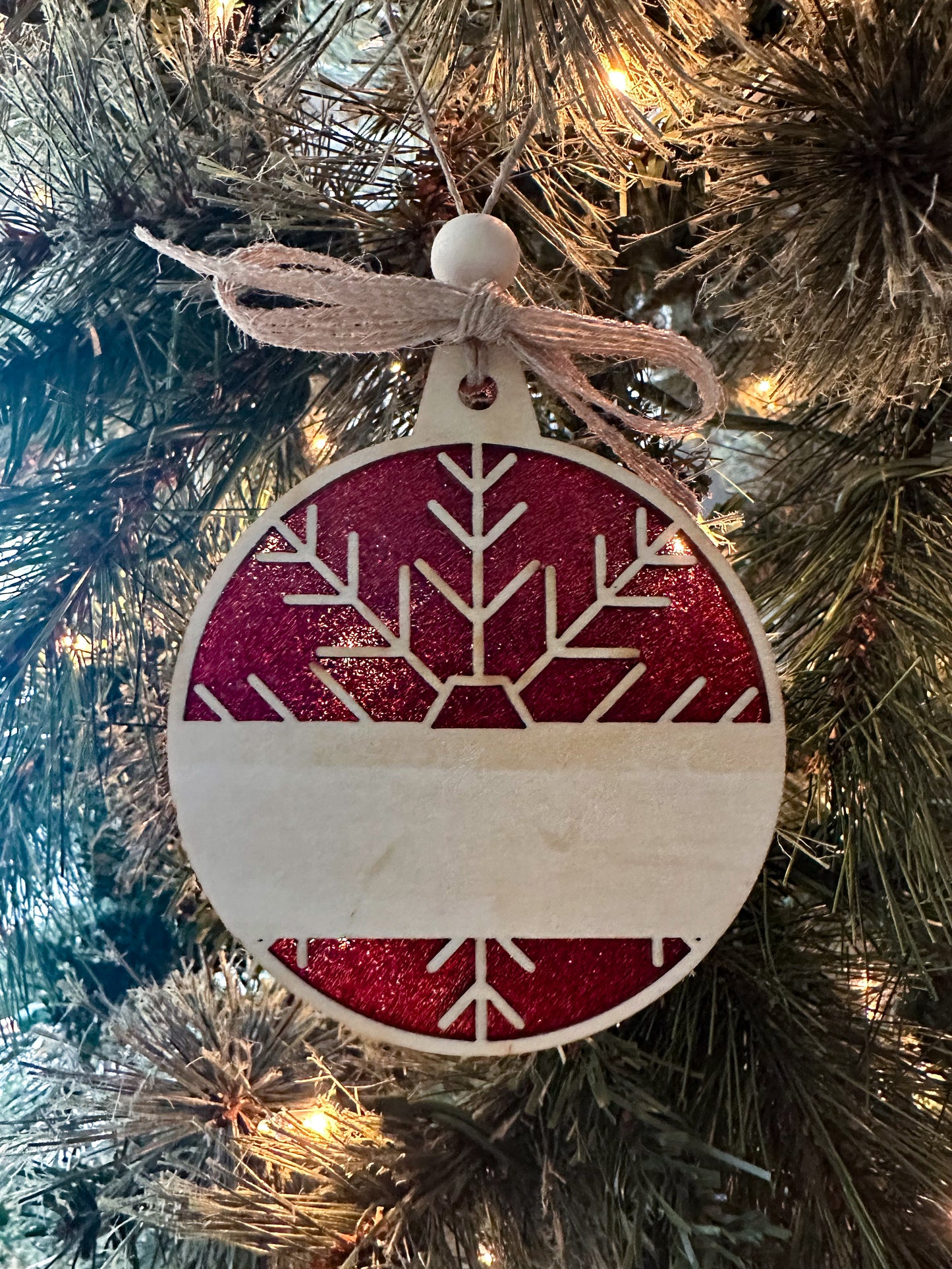 Personalized Glitter Ornament - Snowflake or Paw
