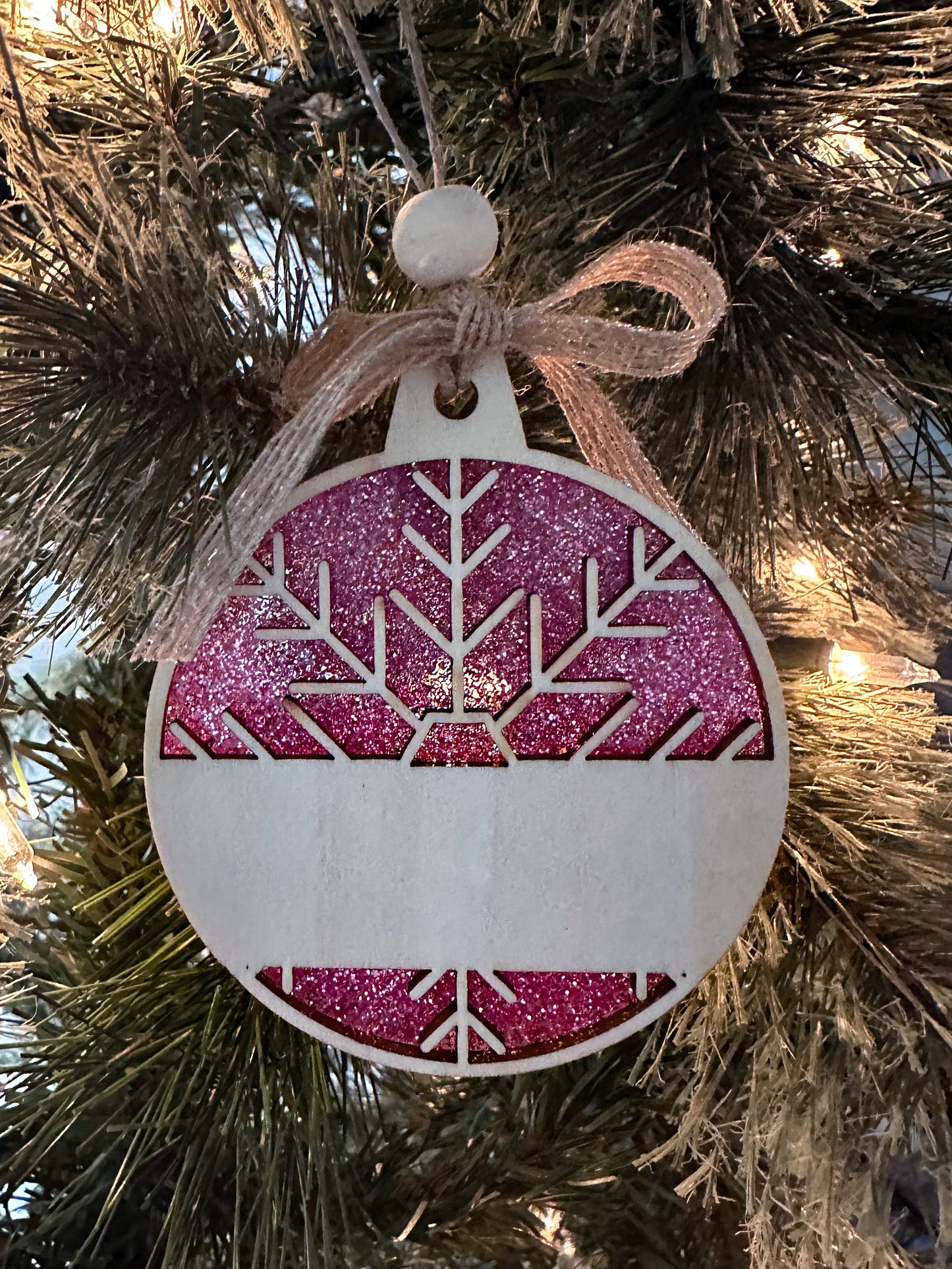Personalized Glitter Ornament - Snowflake or Paw