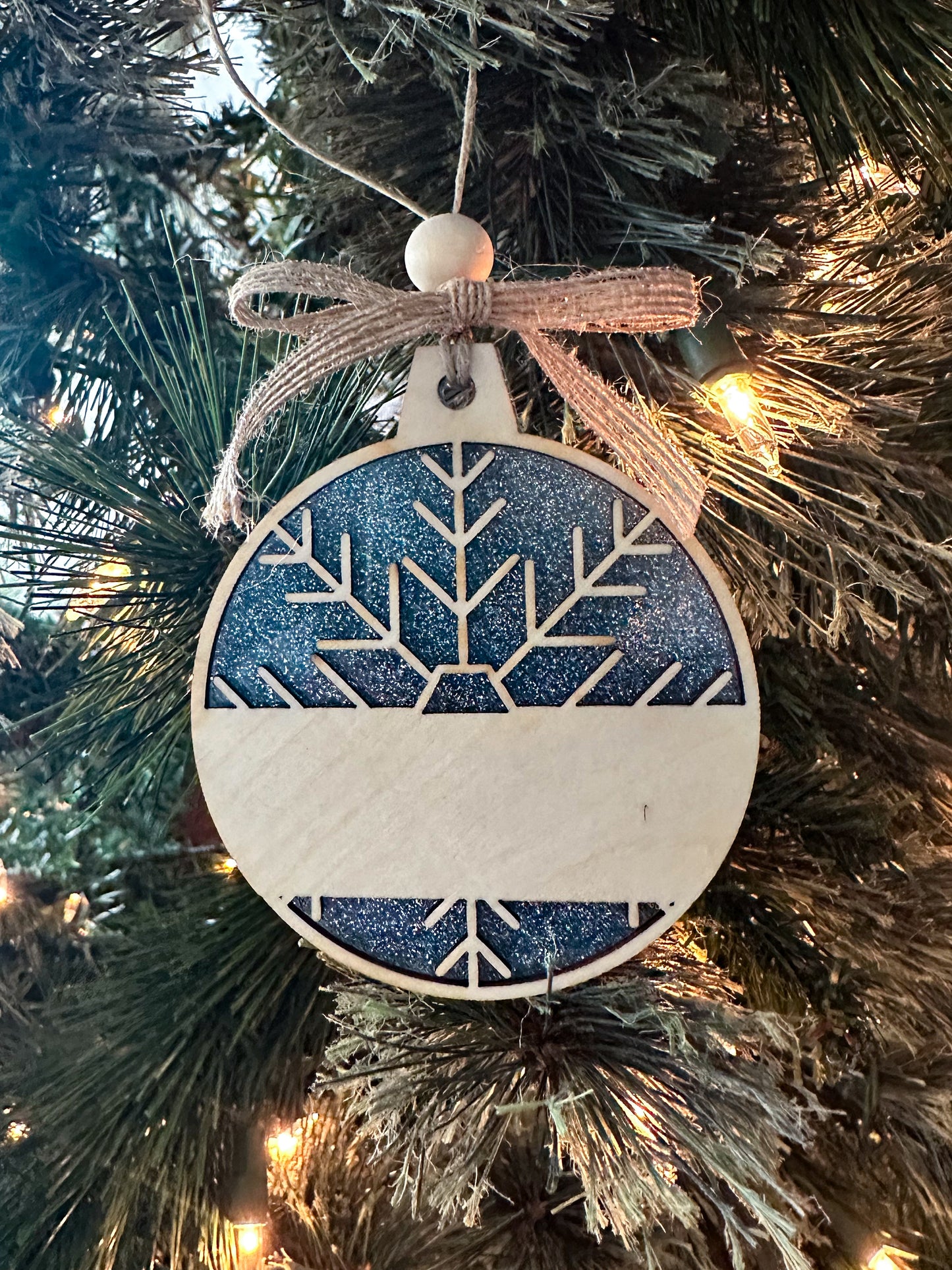 Personalized Glitter Ornament - Snowflake or Paw