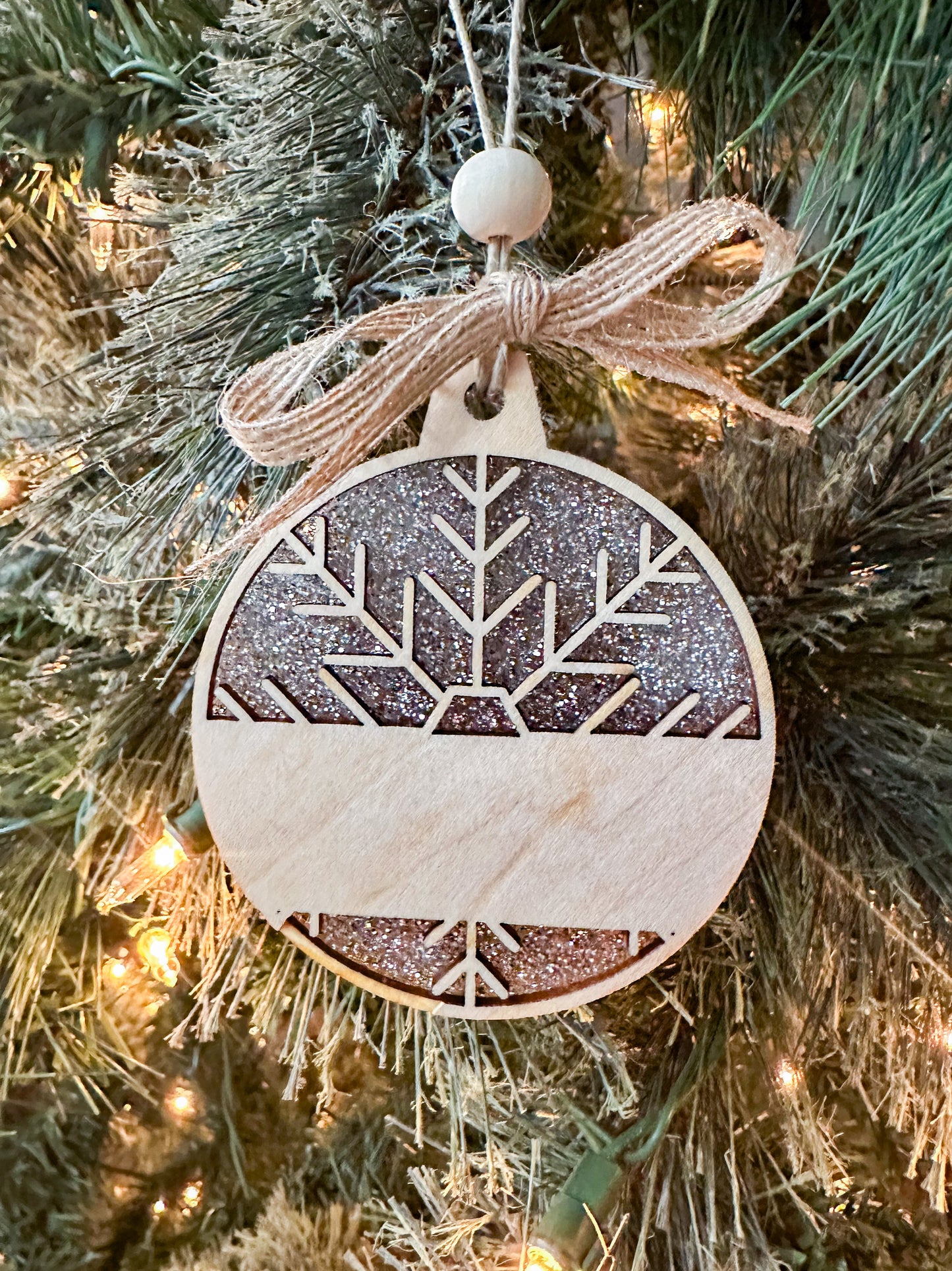Personalized Glitter Ornament - Snowflake or Paw