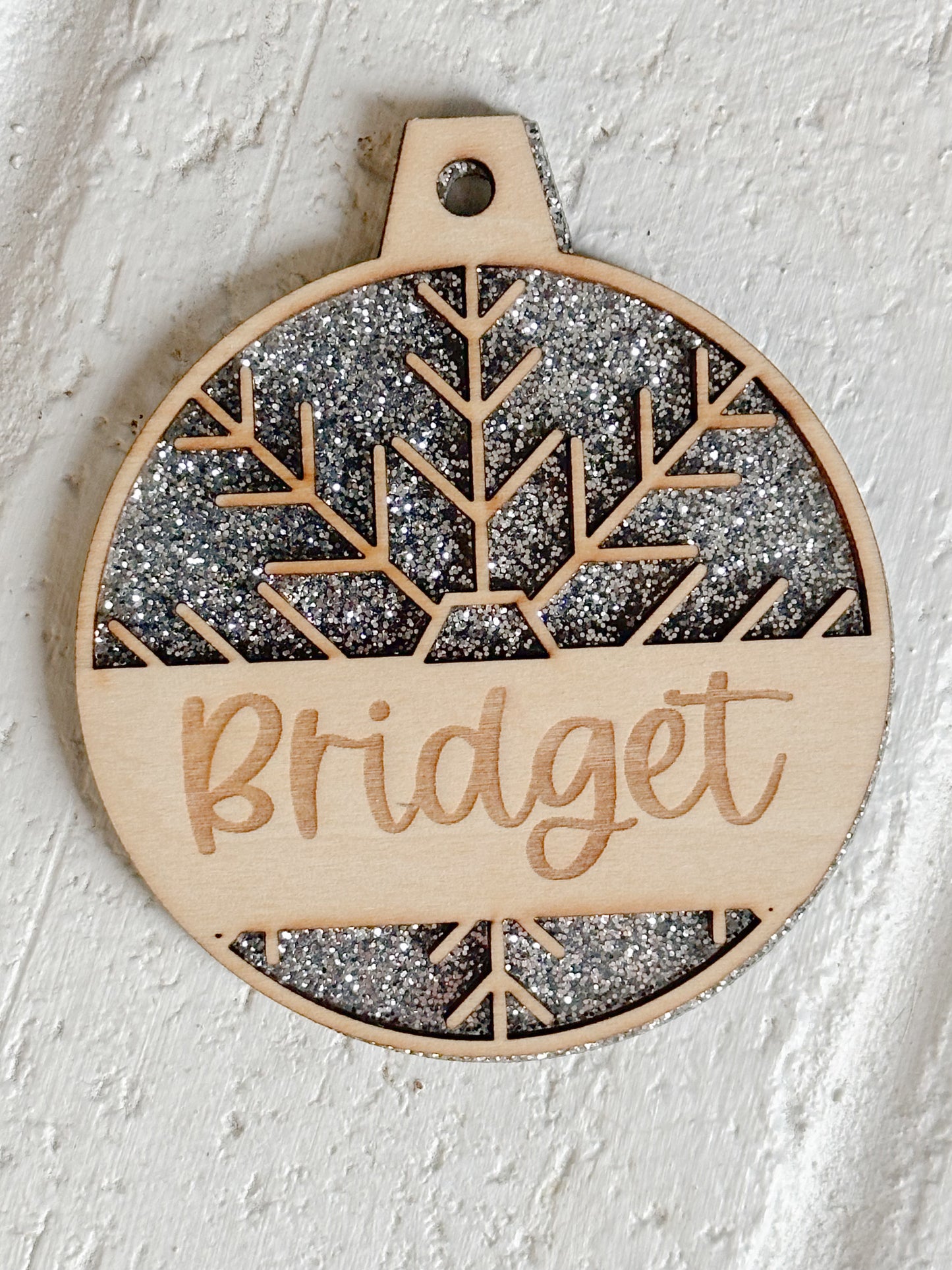 Personalized Glitter Ornament - Snowflake or Paw