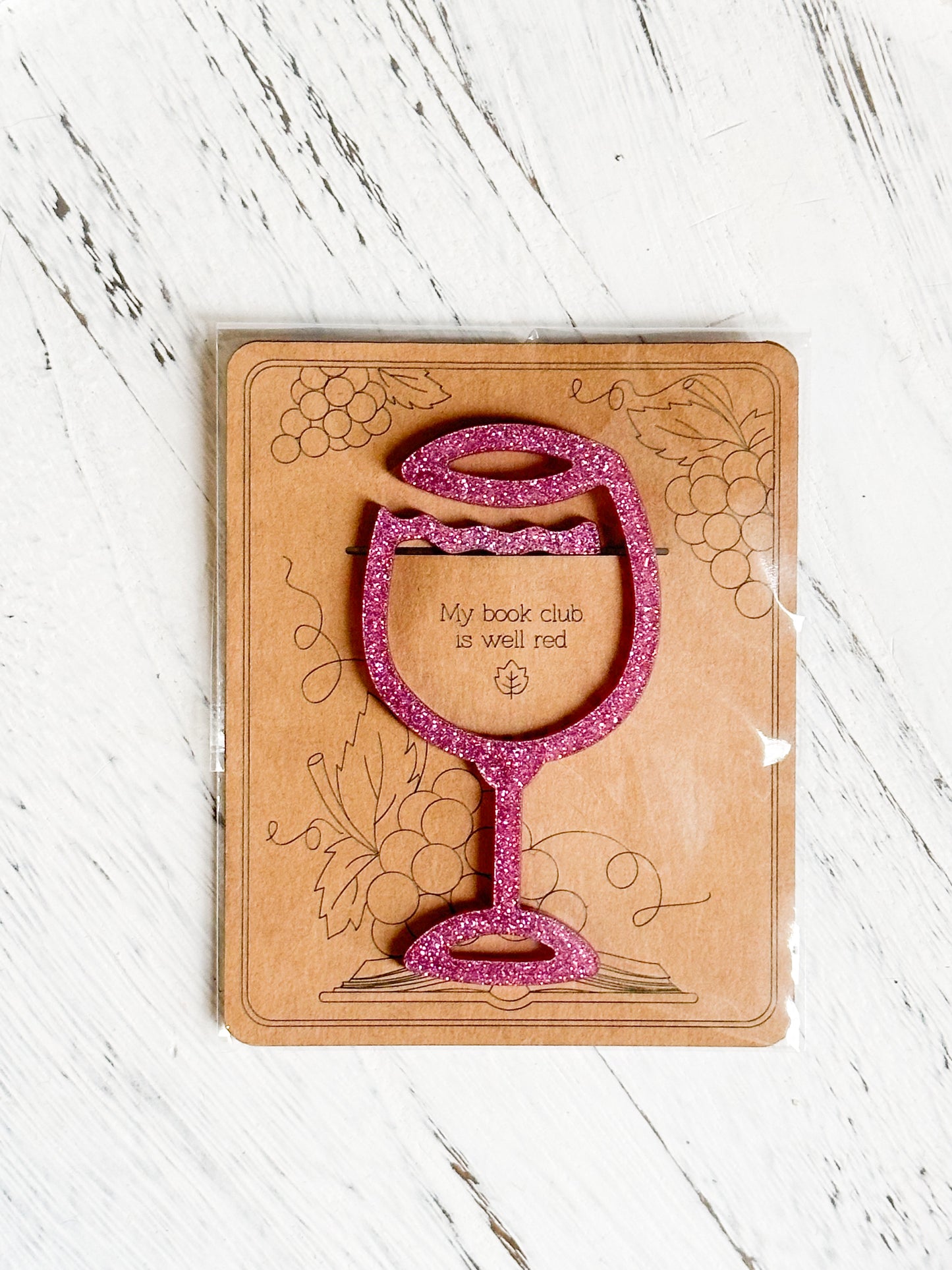 Wine Glass Acrylic Bookmark