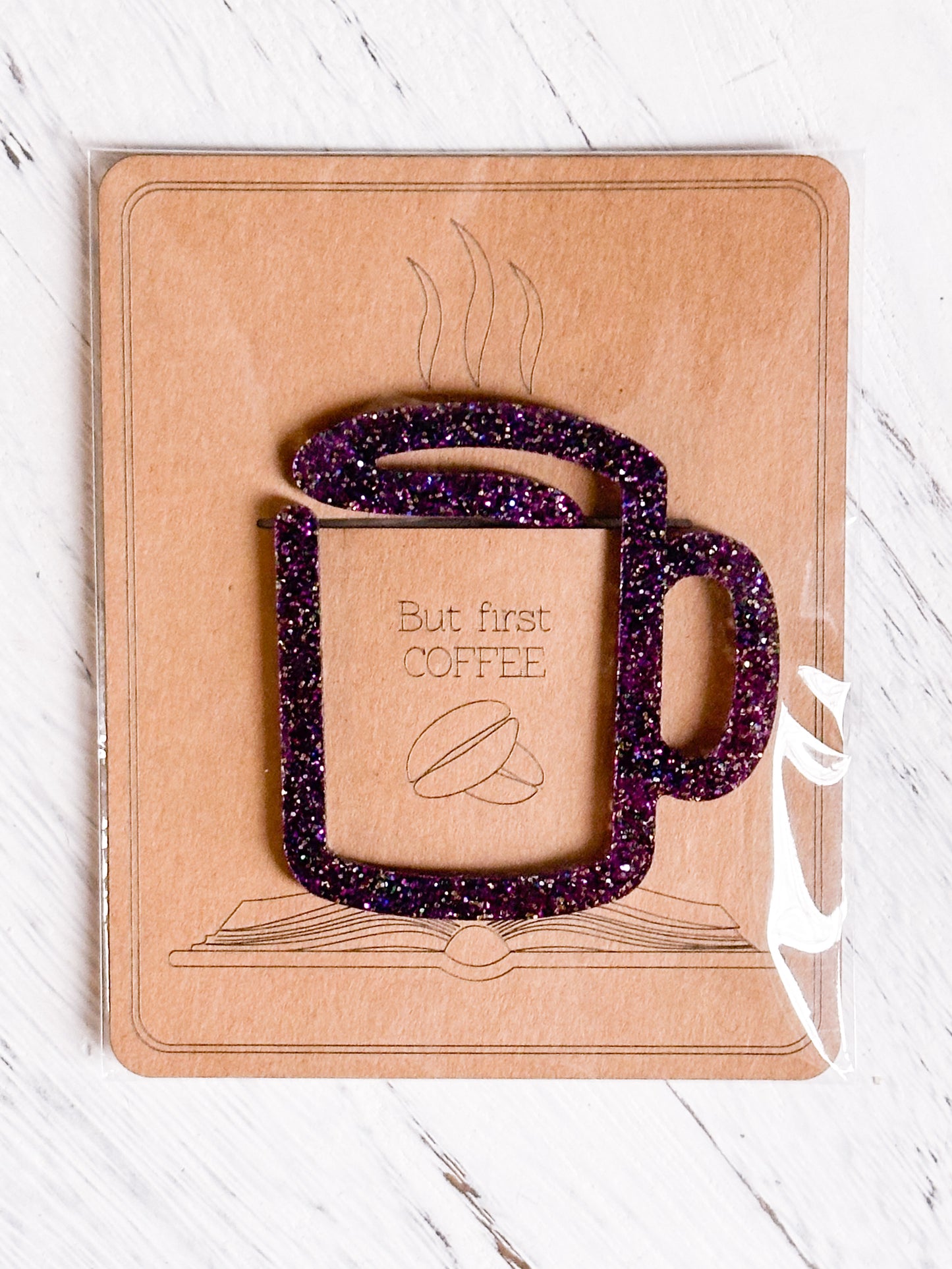 Coffee Cup Acrylic Bookmark
