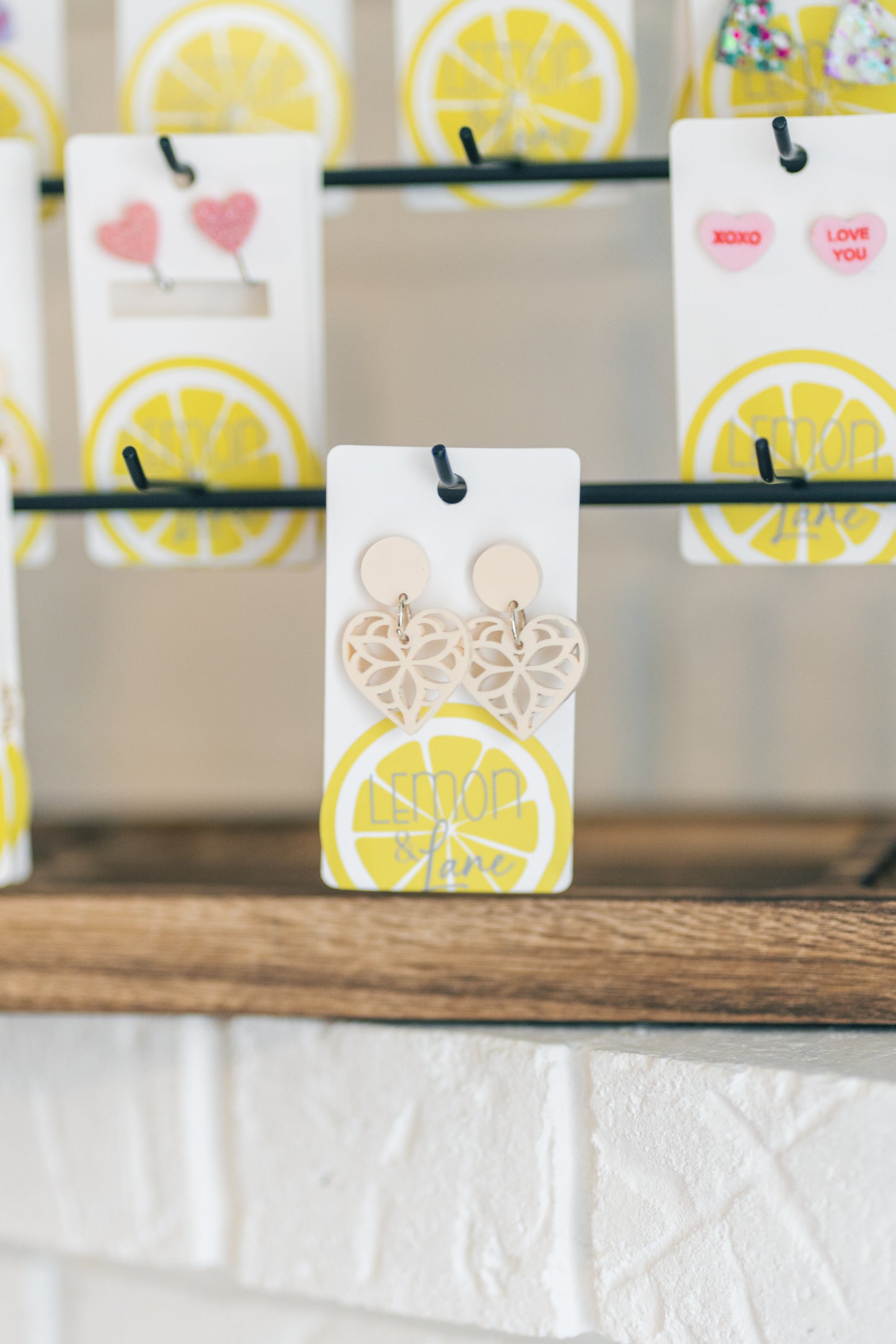 Large Heart Cutout Dangle Earrings