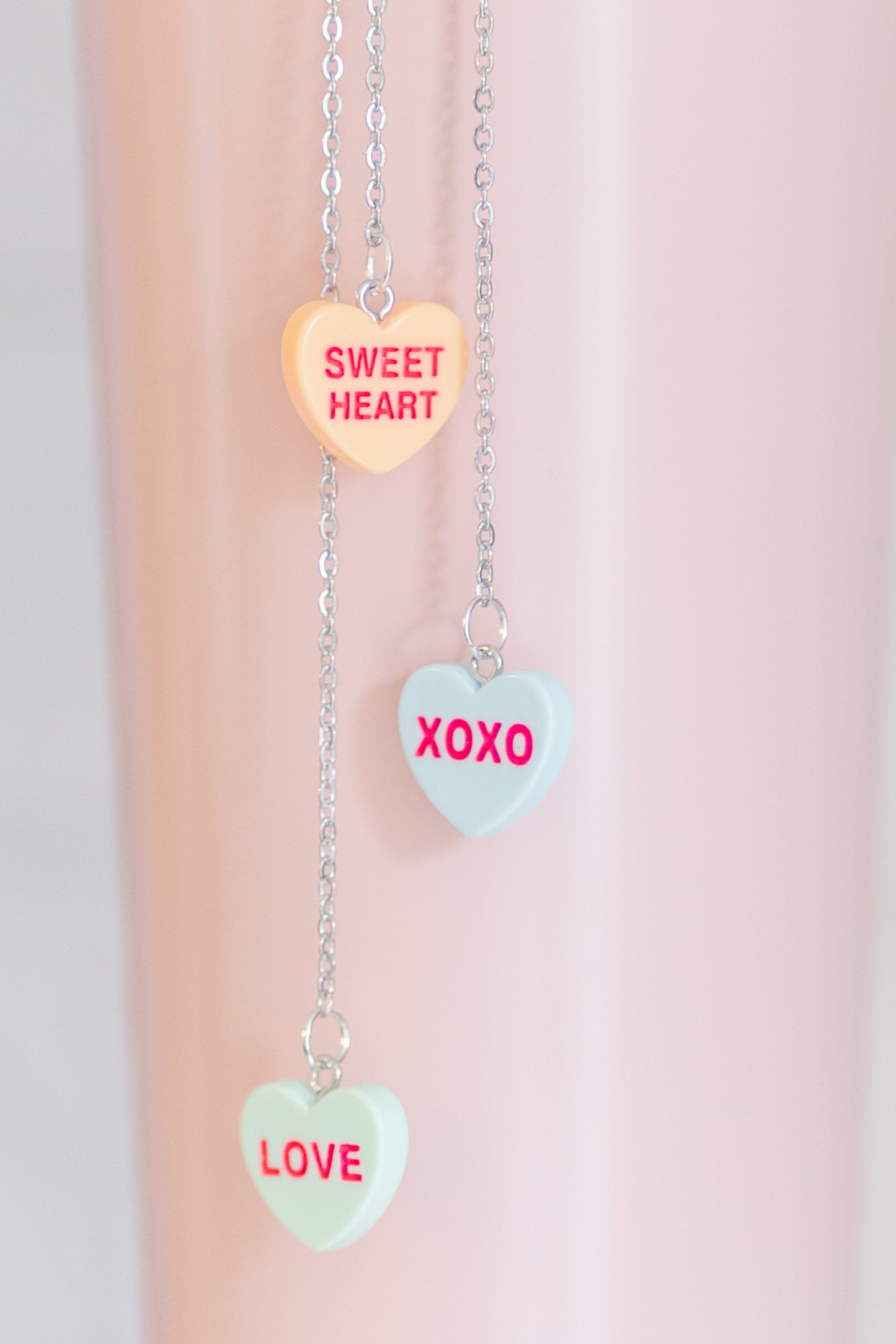 Valentine's Tumbler Charms - Conversation Hearts