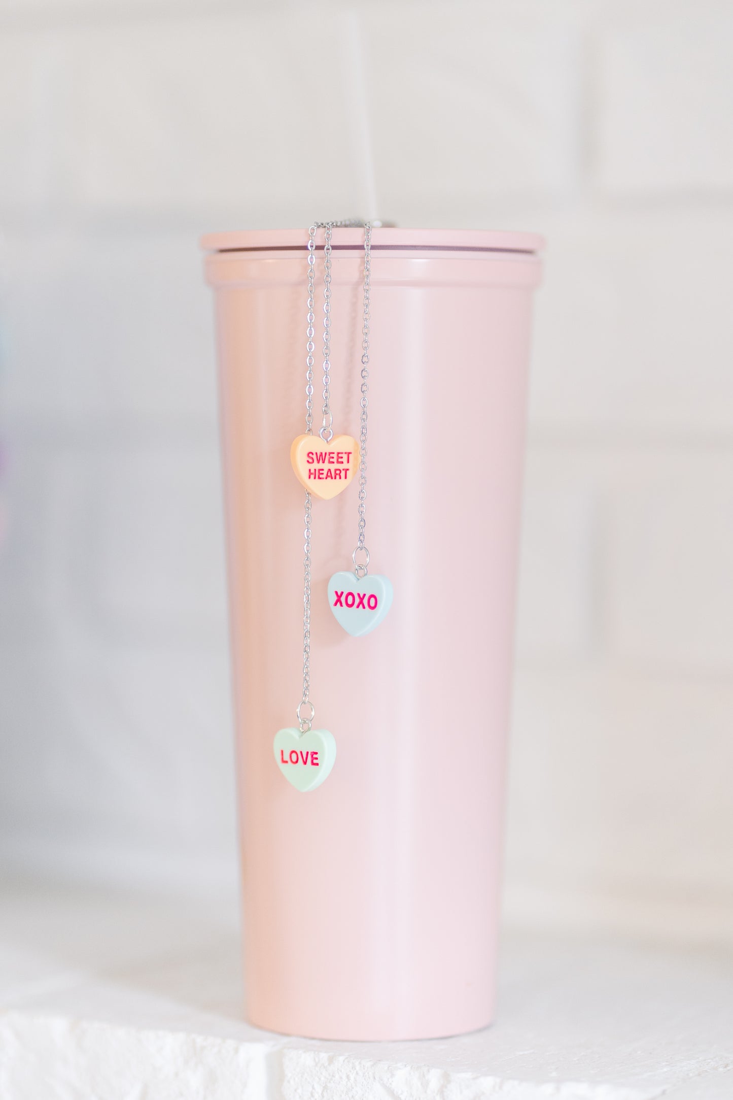 Valentine's Tumbler Charms - Conversation Hearts