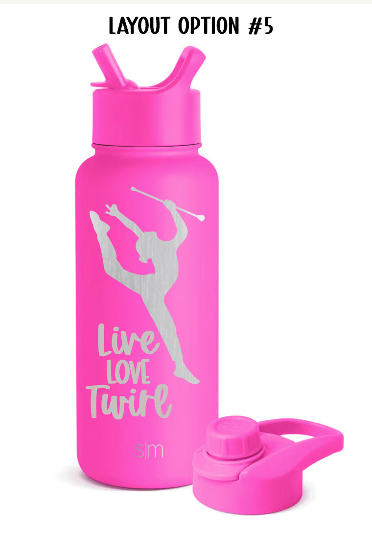 Twirltastix Custom 34 oz tumbler, hot pink Simply Modern