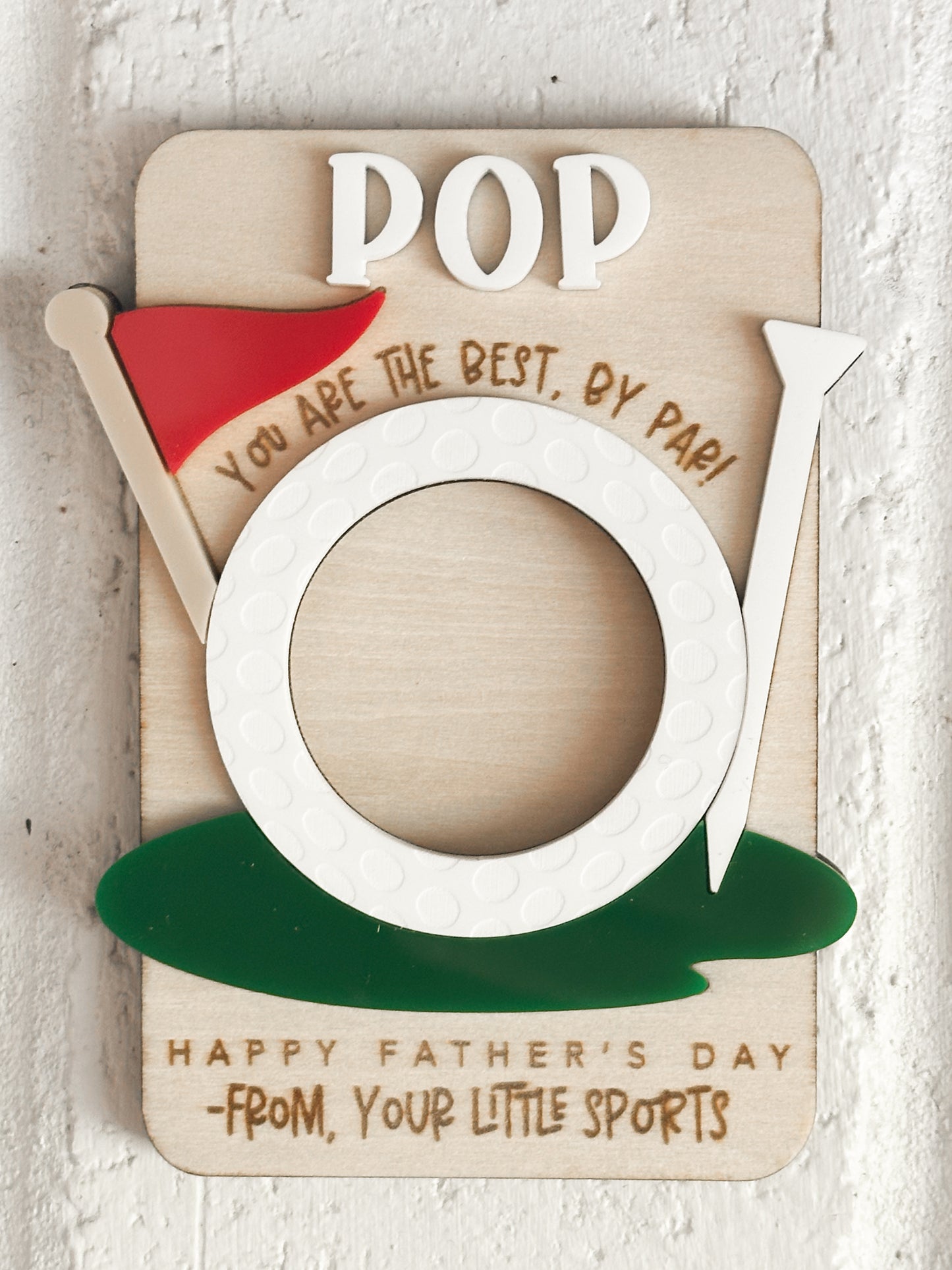 Father's Day Photo Refrigerator Magnet - Golf