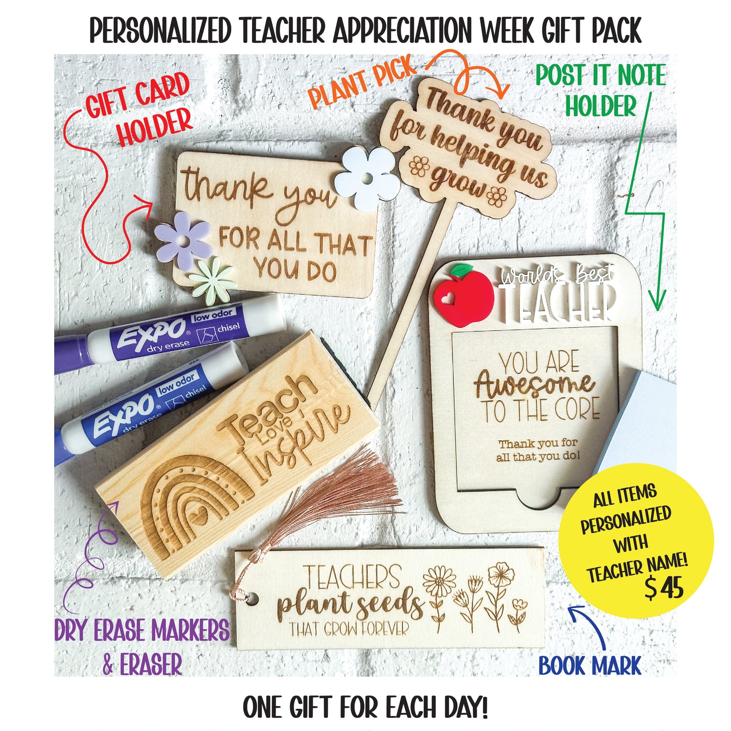 PERSONALIZED Teacher Appreciation Week Gift Pack