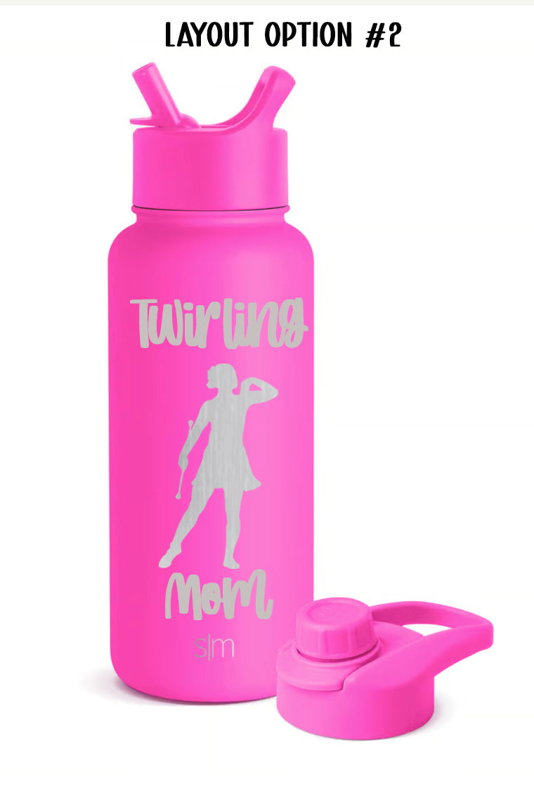 Twirltastix Custom 34 oz tumbler, hot pink Simply Modern