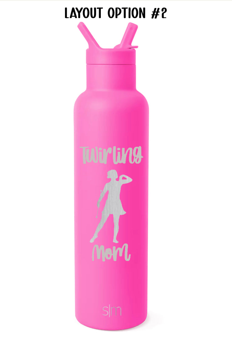 Twirltastix Custom 24 oz tumbler, hot pink Simply Modern