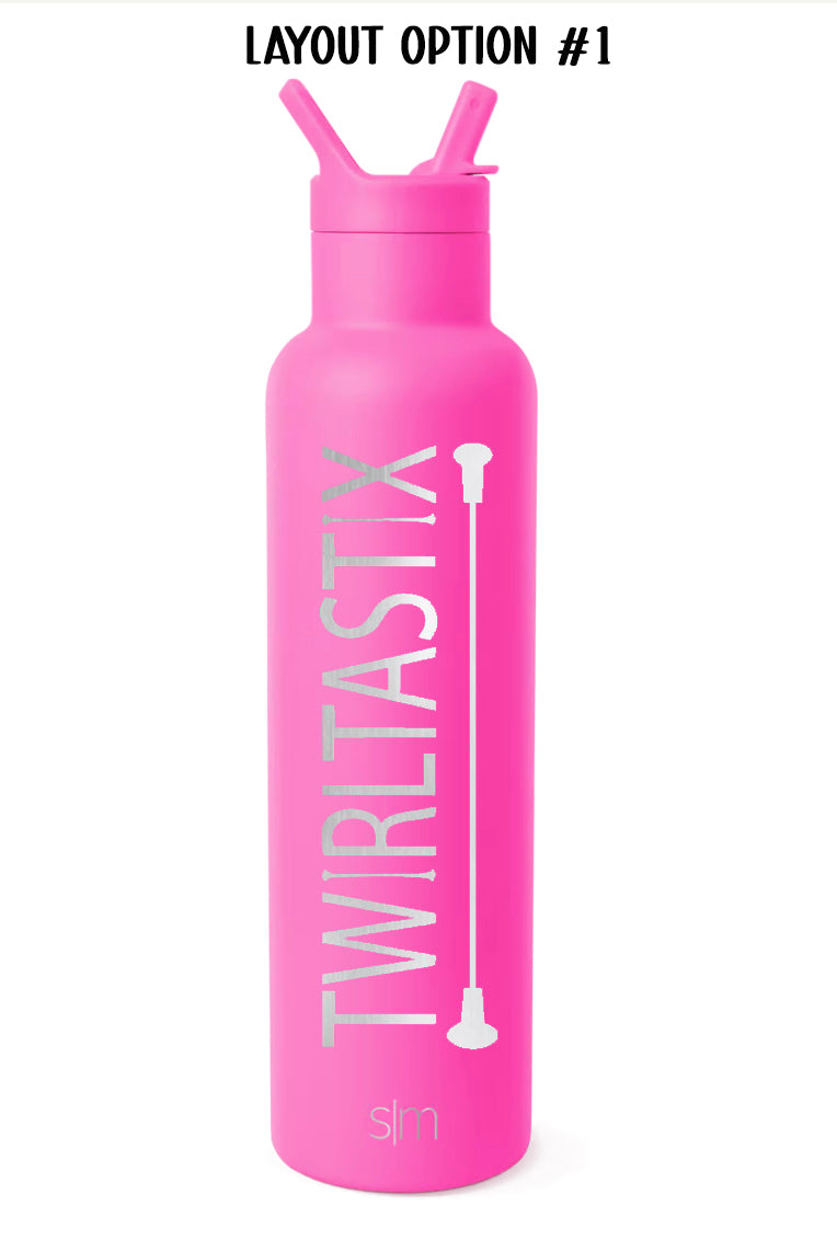 Twirltastix Custom 24 oz tumbler, hot pink Simply Modern