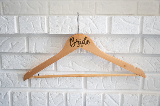 Wedding Hangers - Bride, Groom, Bridesmaids, or Groomsmen