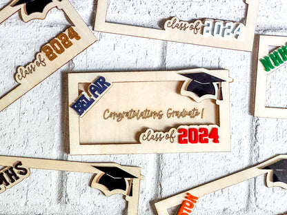 Graduation photo frame and money holder