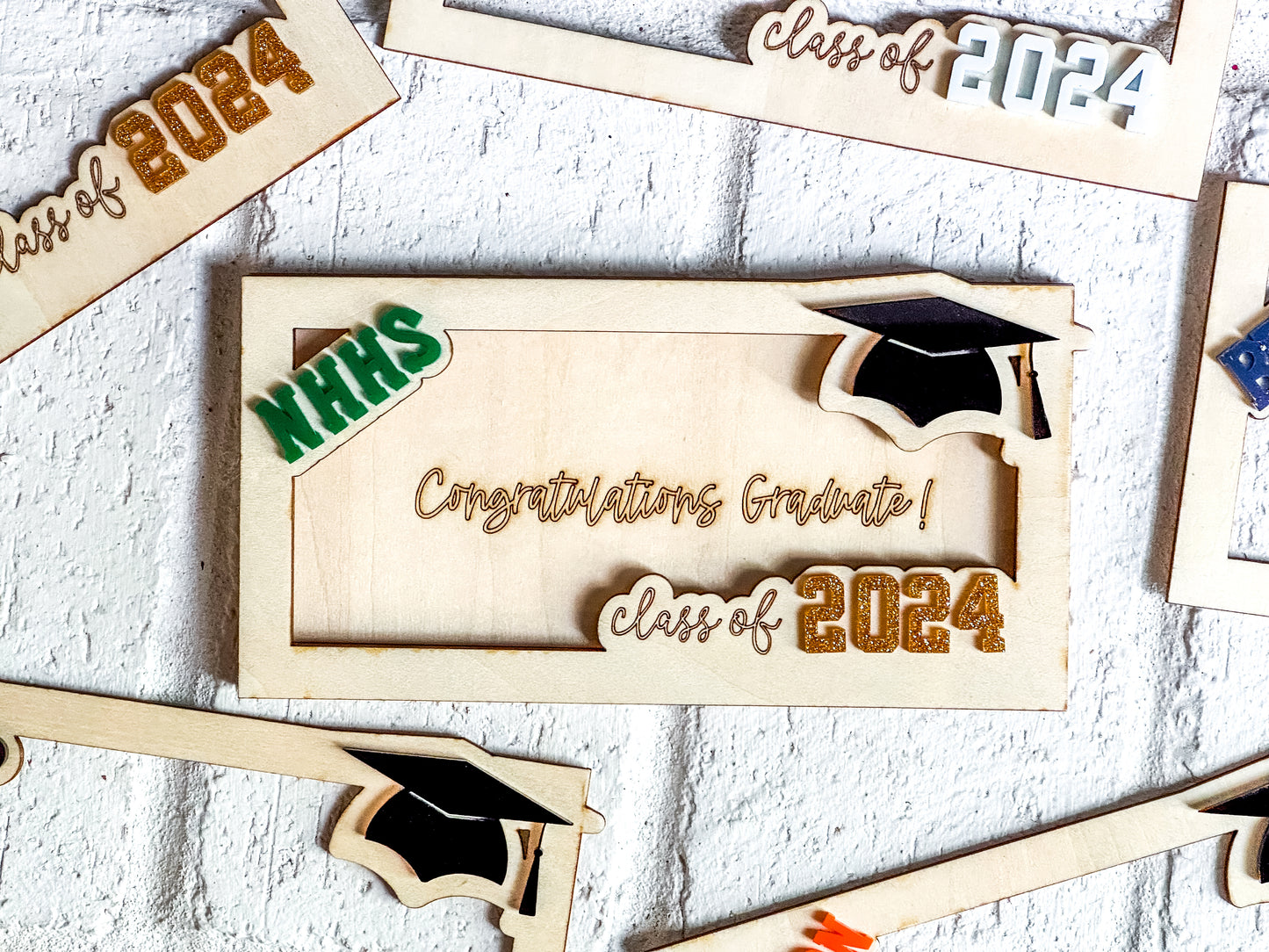 Graduation photo frame and money holder