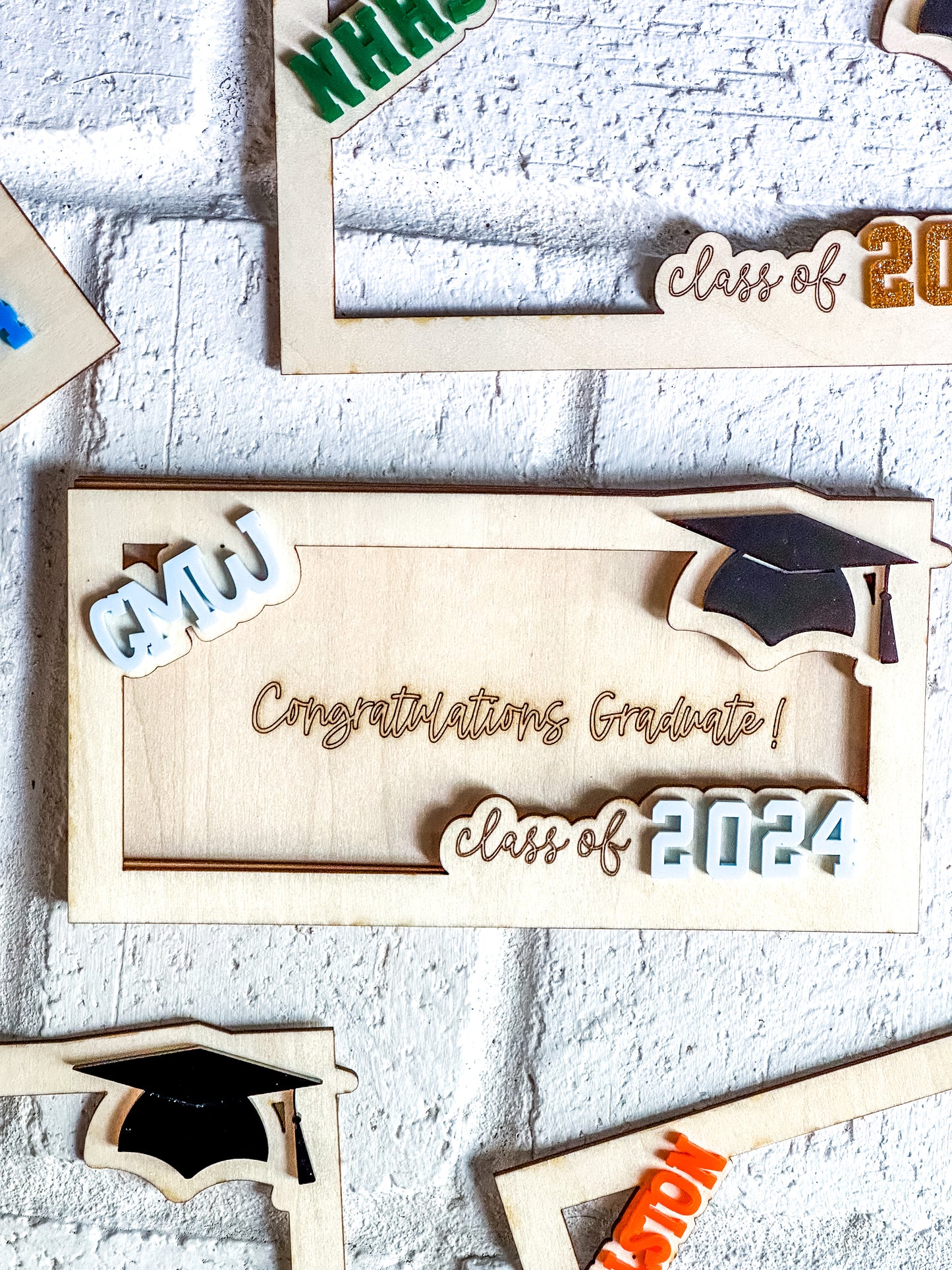 Graduation photo frame and money holder