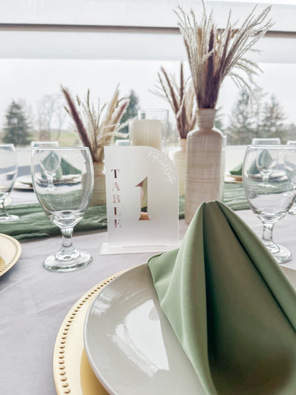 Personalized  Wedding Table Numbers