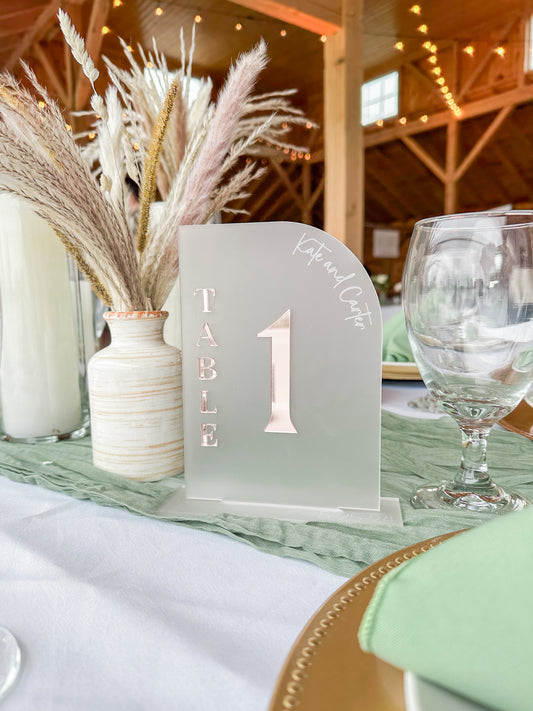 Personalized  Wedding Table Numbers