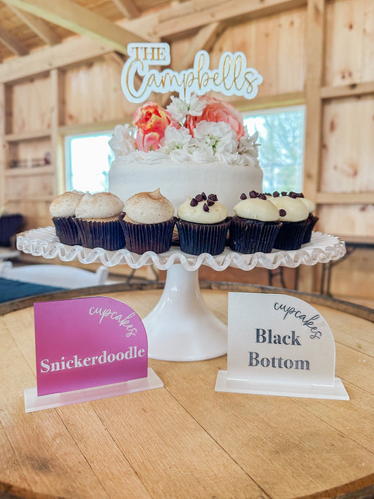 Personalized  Wedding Buffet/Dessert Name Signs