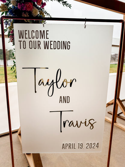Wedding Welcome Sign - Personalized XL Wedding Decor