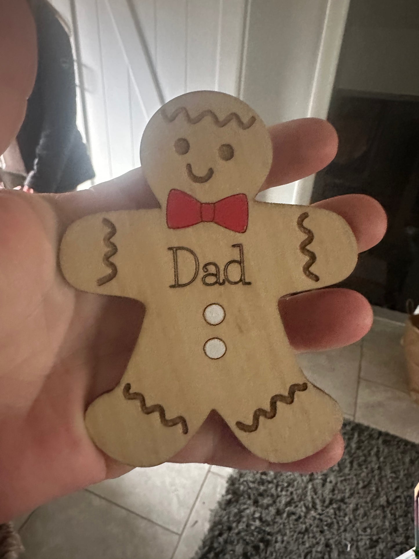 XL Gingerbread Family Mason Jar Decoration