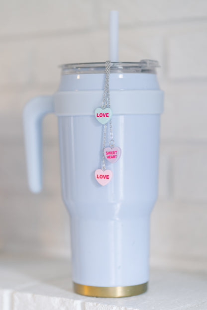 Valentine Conversation Heart Tumbler Charms