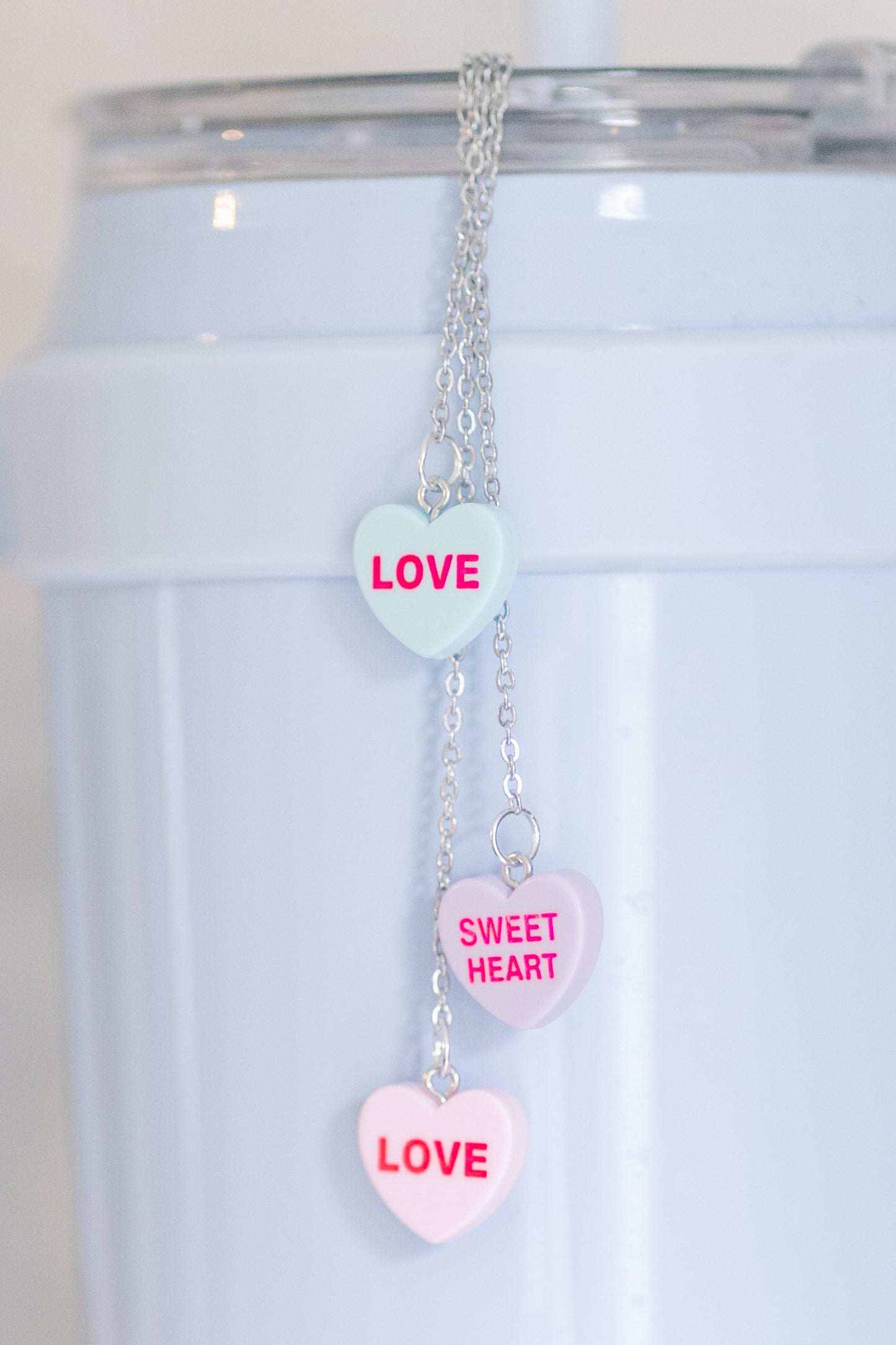 Valentine Conversation Heart Tumbler Charms