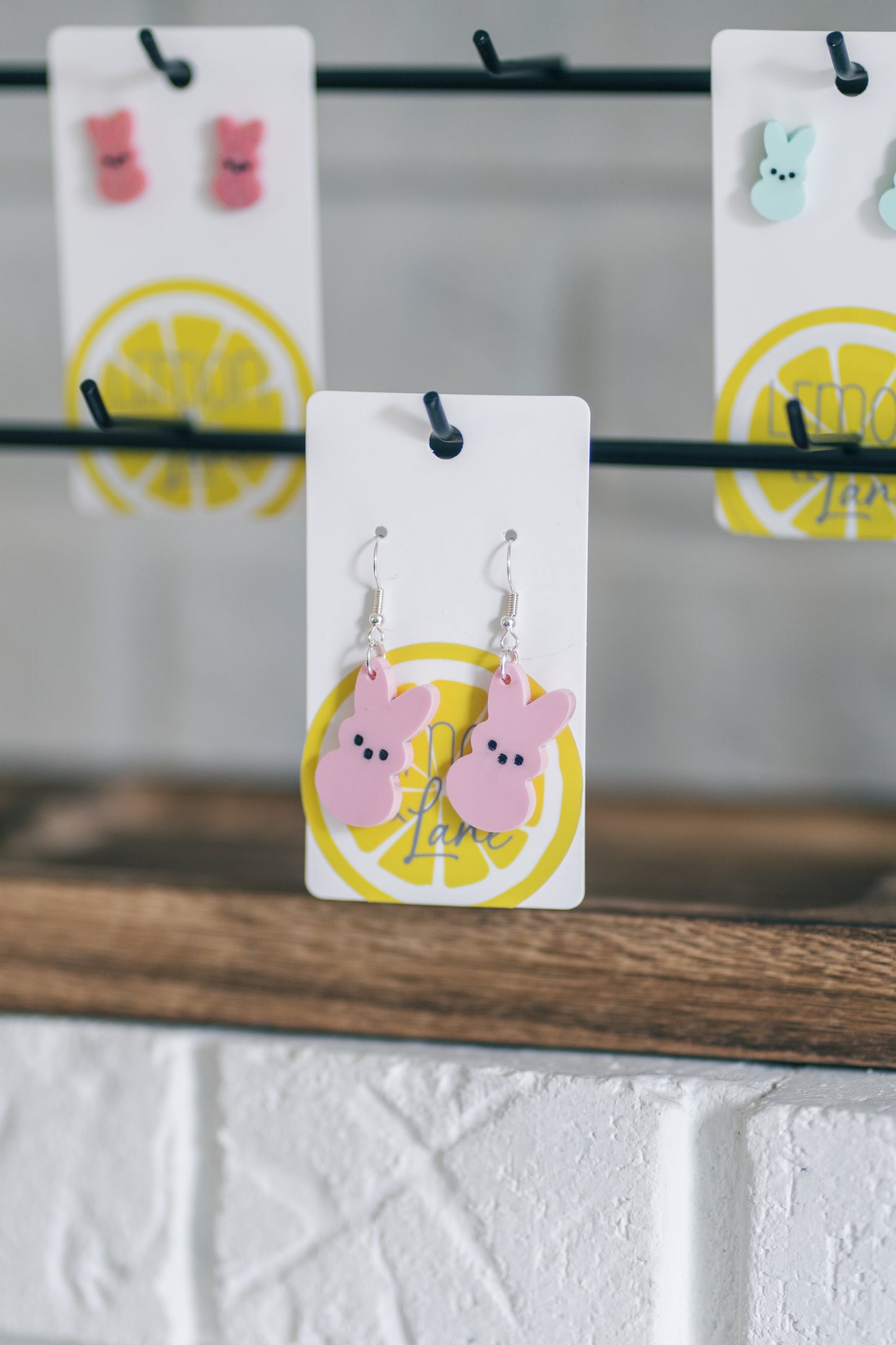 Large Peeps Bunny Dangle Earrings