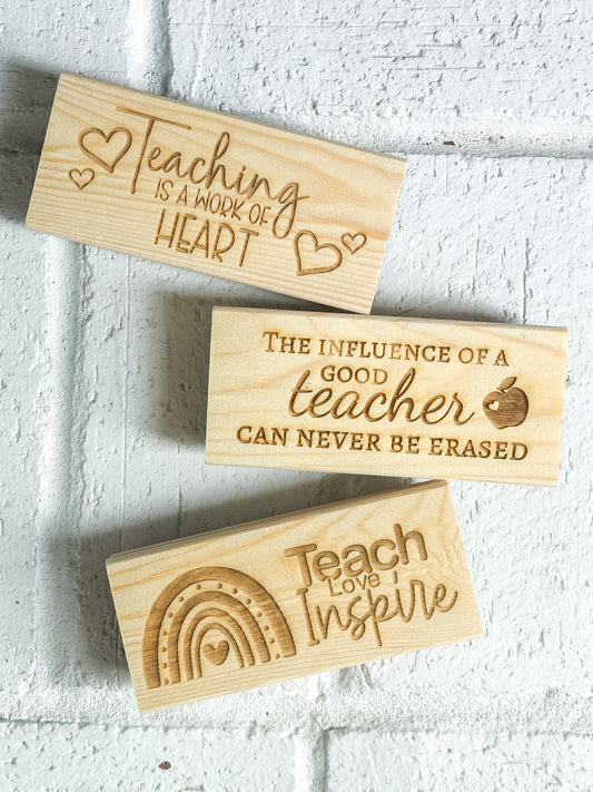Teacher Appreciation Eraser with dry erase markers