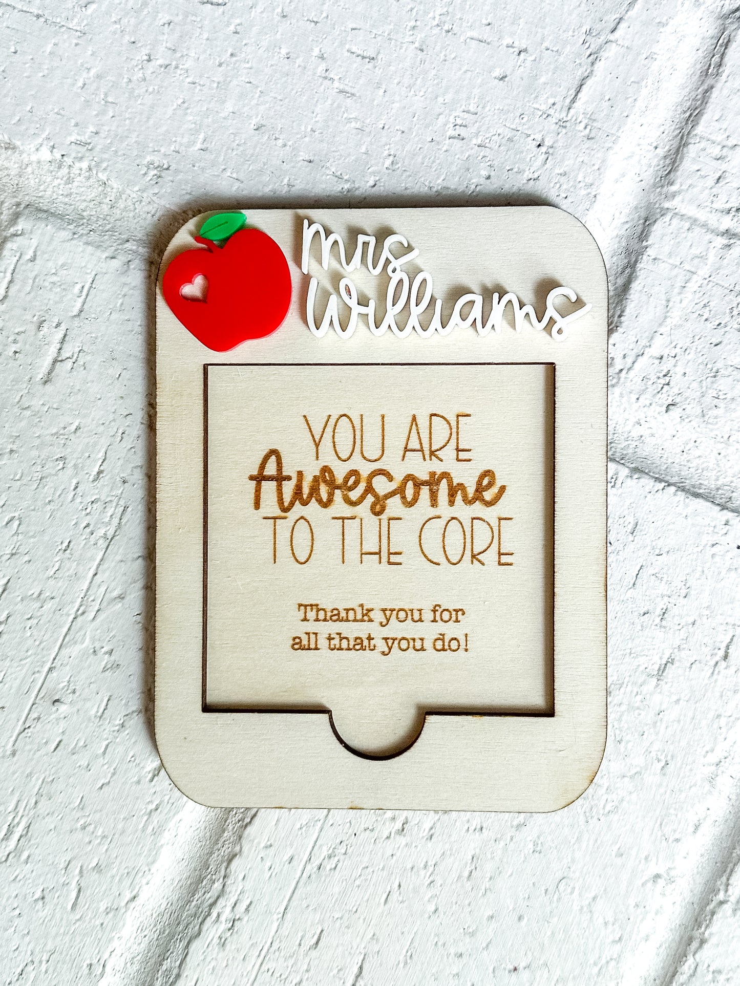 PERSONALIZED Post It Note Holder - Teacher Appreciation