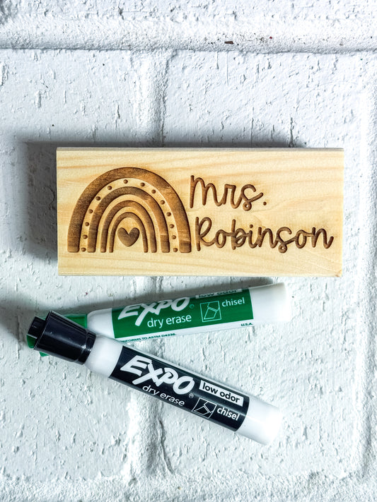 PERSONALIZED Eraser with dry erase markers - Teacher Appreciation