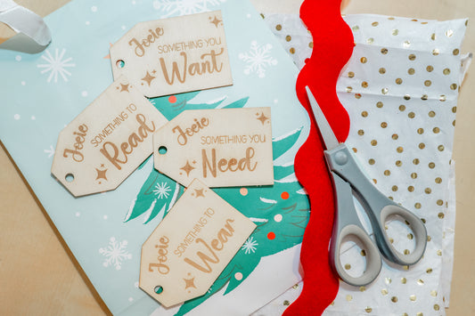 Personalized Wear, Read, Want and Need Gift Tags