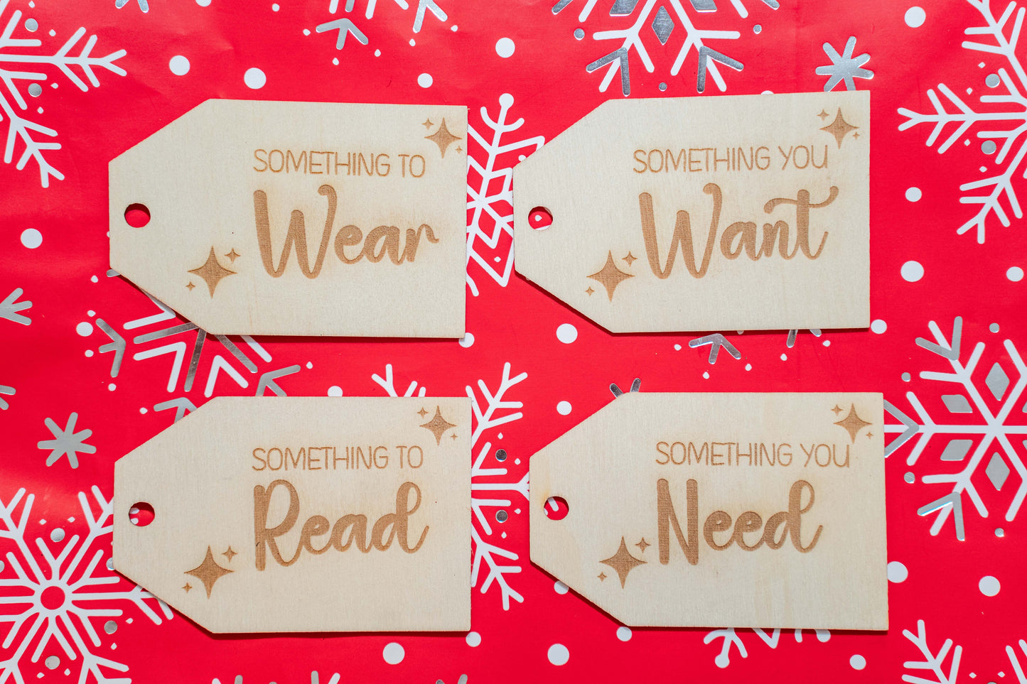 Wear, Read, Want and Need Gift Tags